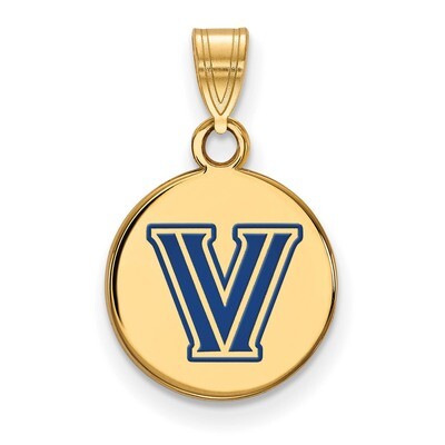 Villanova University Small Enamel Disc Pendant Gold-plated Sterling Silver GP022VIL, MPN: GP022VIL,…