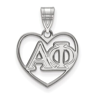 Alpha Phi Heart Pendant Sterling Silver SS008APH, MPN: SS008APH, 886774600079