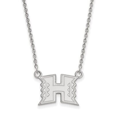 The University of Hawaii Small Pendant with Chain Necklace 14k White Gold 4W009UHI-18, MPN: 4W009UH…