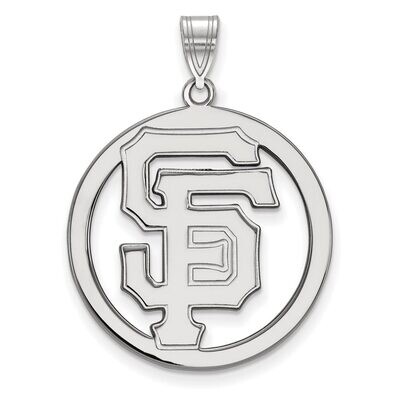 San Francisco Giants L Pendant in Circle Sterling Silver SS033GIT, MPN: SS033GIT, 886774630298