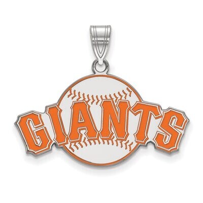 San Francisco Giants Large Enamel Pendant Sterling Silver SS056GIT, MPN: SS056GIT, 886774631448