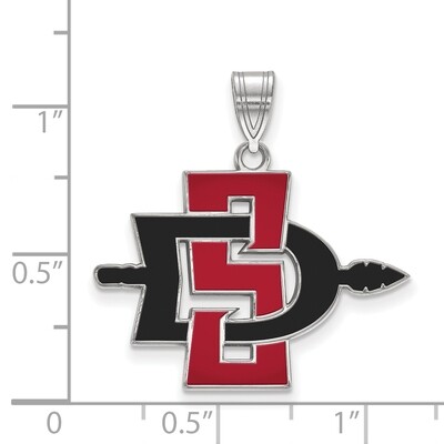 San Diego State University Large Enamel Pendant Sterling Silver SS006SDS, MPN: SS006SDS, 8867746974…