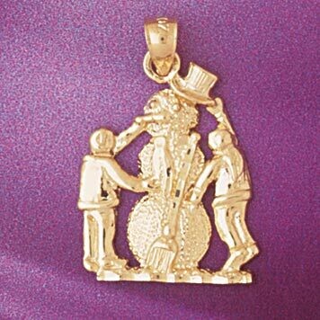 Dazzlers Jewelry Snowman Pendant Necklace Charm Bracelet in Yellow, White or Rose Gold 5565, MPN: D…