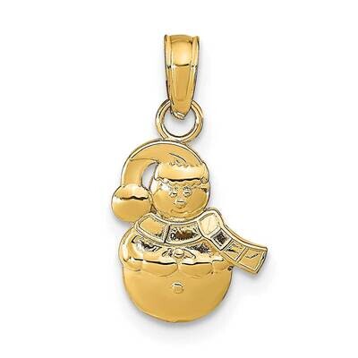 Snowman Pendant 14k Gold K9587, MPN: K9587,