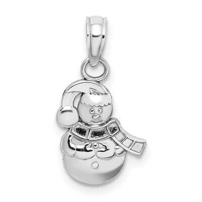 Snowman Pendant 10k White Gold 10K9587W, MPN: 10K9587W,
