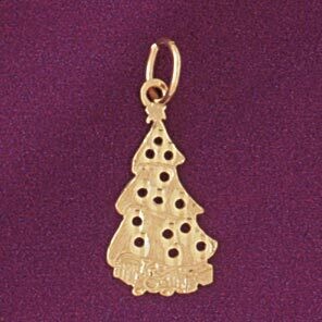 Dazzlers Jewelry Christmas Tree Pendant Necklace Charm Bracelet in Yellow, White or Rose Gold 5570,…