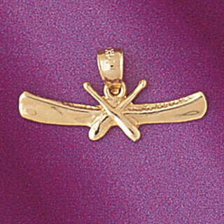 Dazzlers Jewelry Indian Kayak Pendant Necklace Charm Bracelet in Yellow, White or Rose Gold 5211, M…