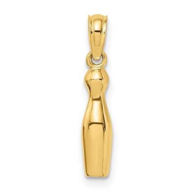 Bowling Charm 14k Gold 3-D C3574, MPN: C3574,