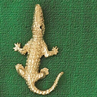 Dazzlers Jewelry Alligator Crocodile Pendant Necklace Charm Bracelet in Yellow, White or Rose Gold …