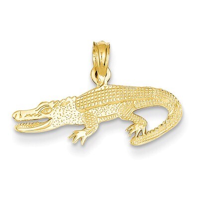 Textured Alligator Pendant 14k Gold D4214, MPN: D4214, 637218001019