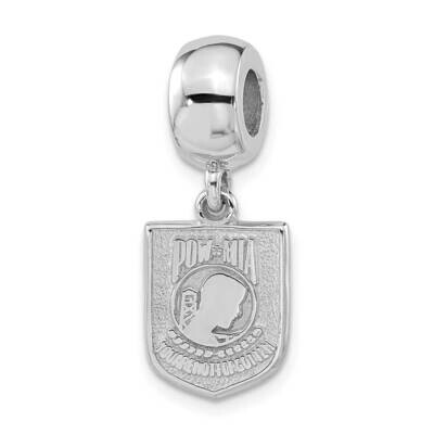 Polished Pow Mia Dangle Bead Sterling Silver PBS054BDSS, MPN: PBS054BDSS, 810680028566