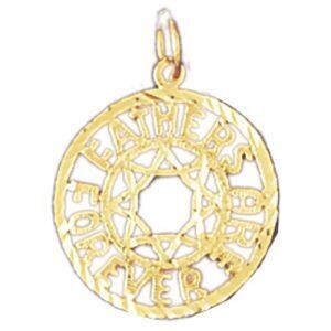 Dazzlers Jewelry Fathers Are Forever Pendant Necklace Charm Bracelet in Yellow, White or Rose Gold …