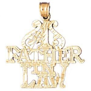 Dazzlers Jewelry Number One Father In Law Pendant Necklace Charm Bracelet in Yellow, White or Rose …