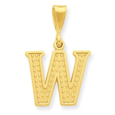 Initial W Charm 14k Gold C1449-W, MPN: C1449-W, 883957029948