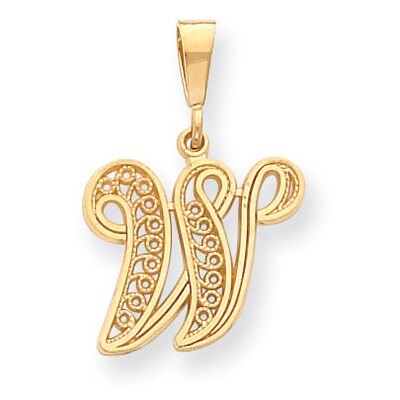 Initial W Charm 14k Gold C569W, MPN: C569W, 883957861227