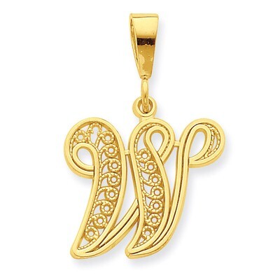 Initial W Charm 10k Gold 10C242/W, MPN: 10C242/W, 883957456225