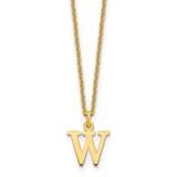 Letter W Initial Pendant with Chain 14k Gold Cutout XNA727Y/W, MPN: XNA727Y/W, 191101672590