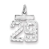 Number 29 Charm Sterling Silver QSN29, MPN: QSN29, 883957120560