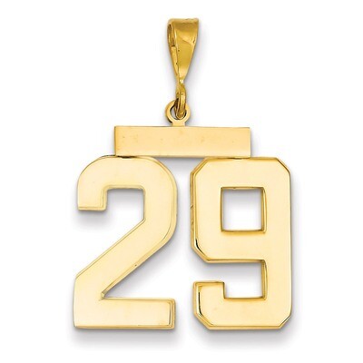 Number 29 Charm 14k Gold Large Polished LP29, MPN: LP29, 883957066905