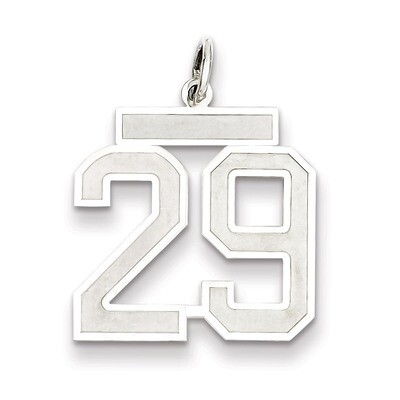 Pendant Number 29 Satin Sterling Silver Medium QPM29, MPN: QPM29, 883957126548