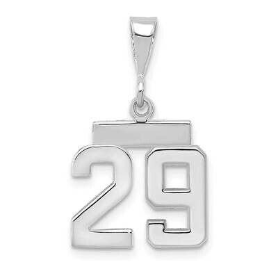 Number 29 Charm 14k White Gold Polished Small WSP29, MPN: WSP29, 196904075166