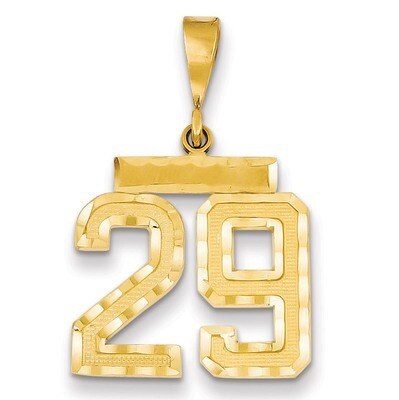 Number 29 Charm 14k Gold Medium Diamond-cut  MN29, MPN: MN29, 883957139104