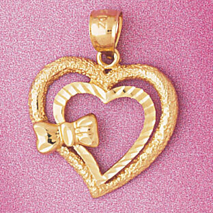 Dazzlers Jewelry Flower in Heart Pendant Necklace Charm Bracelet in Yellow, White or Rose Gold 3835…