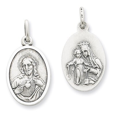 Sacred Heart of Jesus Medal Sterling Silver QC5483, MPN: QC5483, 886774109572