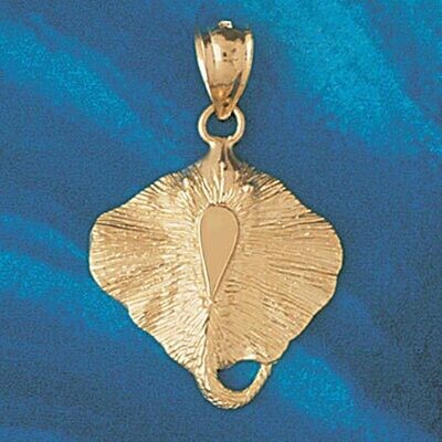 Dazzlers Jewelry Stingray Fish Pendant Necklace Charm Bracelet in Yellow, White or Rose Gold 1017, …