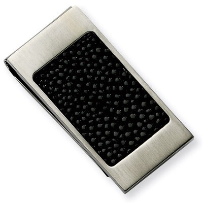 Brushed Black Stingray Money Clip - Stainless Steel SRM140 by Chisel, MPN: SRM140, 886774039688