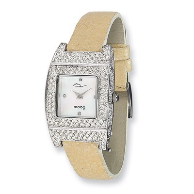 Moog Swarovski Case Cream Stingray Strap Watch - Fashionista, MPN: XWA4119,