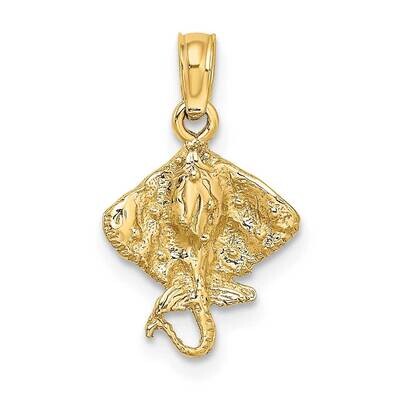 Stingray Charm 14k Gold 2-D K7625, MPN: K7625, 637218011629