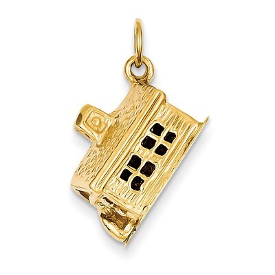 Schoolhouse Charm 14k Gold A7277, MPN: A7277, 883957897578