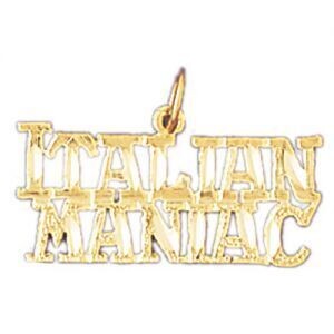 Dazzlers Jewelry Italian Maniac Pendant Necklace Charm Bracelet in Yellow, White or Rose Gold 10447…