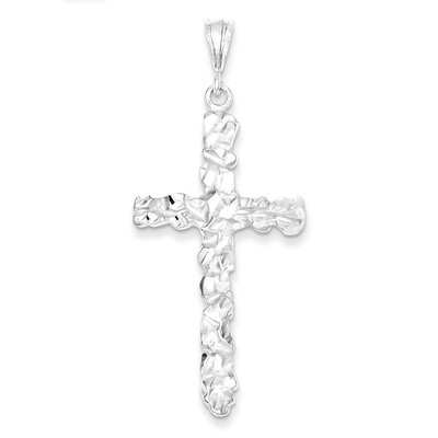 Cross Pendant Diamond-cut Sterling Silver QC480, MPN: QC480, 883957911618