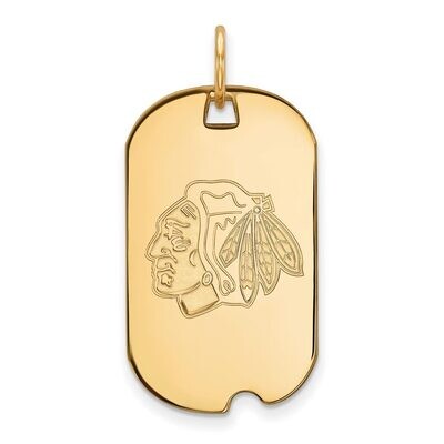 Chicago Blackhawks Small Dog Tag Gold-plated Silver GP024BLA, MPN: GP024BLA, 886774743974