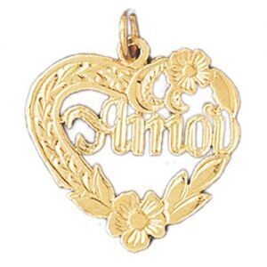 Dazzlers Jewelry Amor Pendant Necklace Charm Bracelet in Yellow, White or Rose Gold 10233, MPN: DZ-…