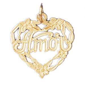 Dazzlers Jewelry Amor Pendant Necklace Charm Bracelet in Yellow, White or Rose Gold 10232, MPN: DZ-…