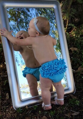 Baby Cotton Bloomers Light Blue Ruffle Baby Bloomer Teal Baby Bloomers Light Blue Diaper Cover Teal…