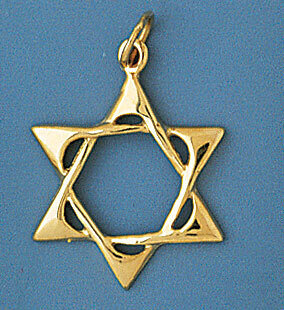 Dazzlers Jewelry Star of David Pendant Necklace Charm Bracelet in Yellow, White or Rose Gold 9209, …