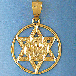 Dazzlers Jewelry Star of David Pendant Necklace Charm Bracelet in Yellow, White or Rose Gold 9200, …