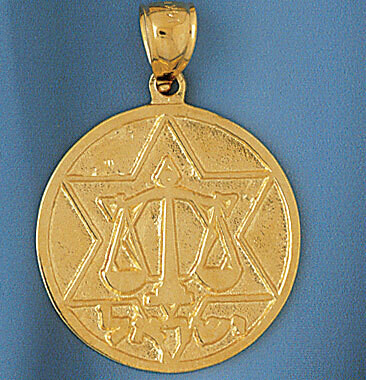 Dazzlers Jewelry Star of David Pendant Necklace Charm Bracelet in Yellow, White or Rose Gold 9201, …