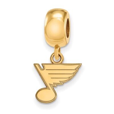Saint Louis Blues Bead Charm x-Small Dangle Gold-plated Silver GP018BLE, MPN: GP018BLE, 886774922140