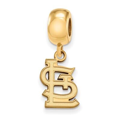 Saint Louis Cardinals Bead Charm Small Dangle Gold-plated Silver GP057CRD, MPN: GP057CRD, 886774949…