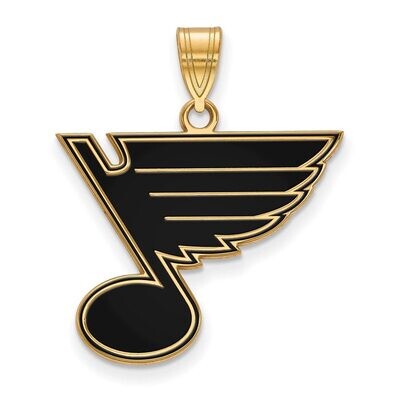 Saint Louis Blues Large Enamel Pendant Gold-plated Silver GP029BLE, MPN: GP029BLE, 886774744131