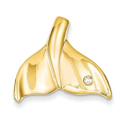 Diamond Whale Tail Slide 14k Gold YC853, MPN: YC853, 886774137711