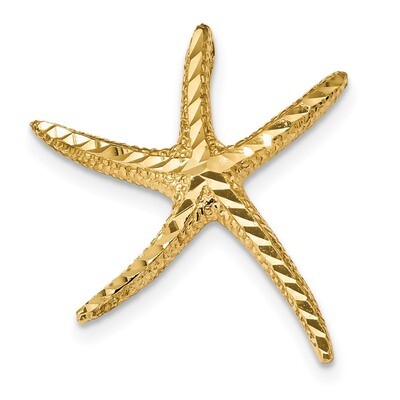 Diamond -cut Starfish Slide 14k Gold Textured K6068, MPN: K6068, 883957781570