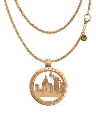 Nikki Lissoni 33mm Coin Inside 35mm Pendant On 60cm Length Chain with Deluxe Gift Box Bag &amp; Pouch S…