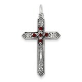 January Birthstone Cross Pendant Sterling Silver QC4328, MPN: QC4328, 883957529127