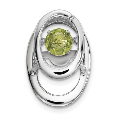 Peridot Birthstone Vibrant Pendant Sterling Silver Rhodium QBPD32AUG, MPN: QBPD32AUG, 883957313368